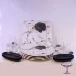 ست صبحانه خوری 4 نفره ترک برند آجار ACAR مشکی